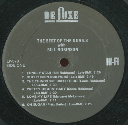 Bill Robinson And The Quails : Sing Their Greatest Hits (LP, Comp)