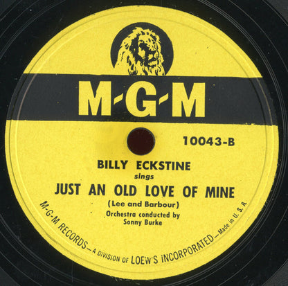 Billy Eckstine : This Is The Inside Story / Just An Old Love Of Mine (Shellac, 10")