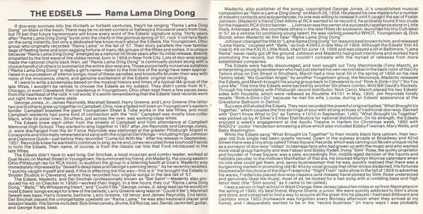 The Edsels : Rama Lama Ding Dong (CD, Album, Comp)