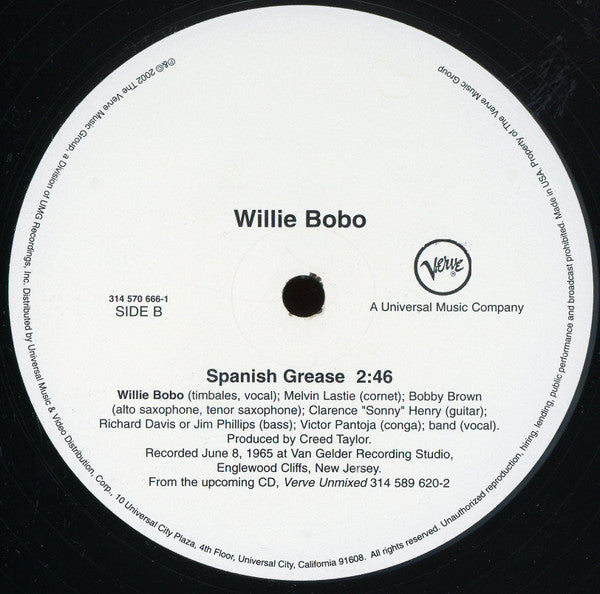 Willie Bobo : Spanish Grease (12")
