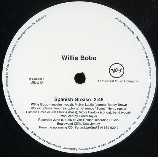 Willie Bobo : Spanish Grease (12")