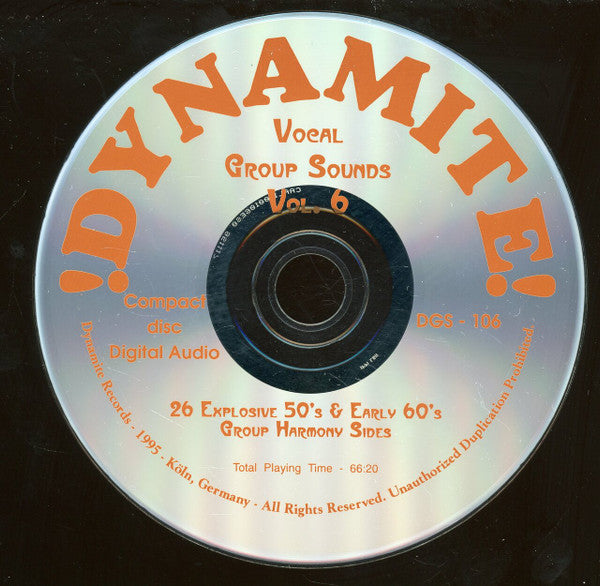 Various : Dynamite Vocal Group Sounds Vol. 6 : 26 Explosive Group Harmony Sides! (CD, Comp)