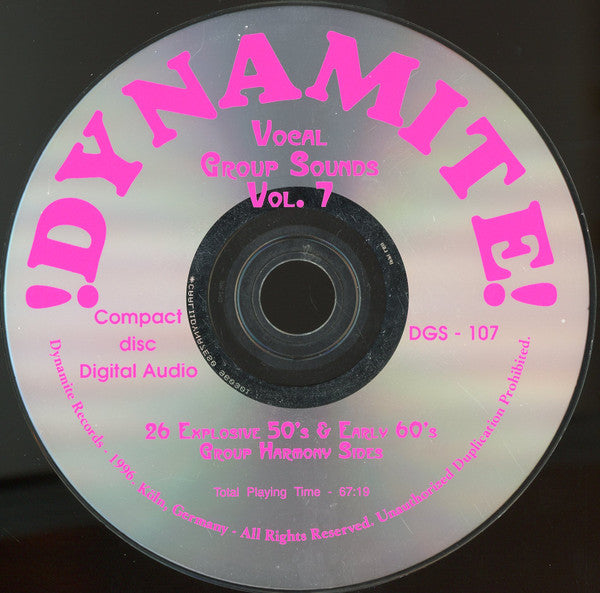 Various : Dynamite Vocal Group Sounds Vol. 7 : 26 Explosive Group Harmony Sides! (CD, Comp)