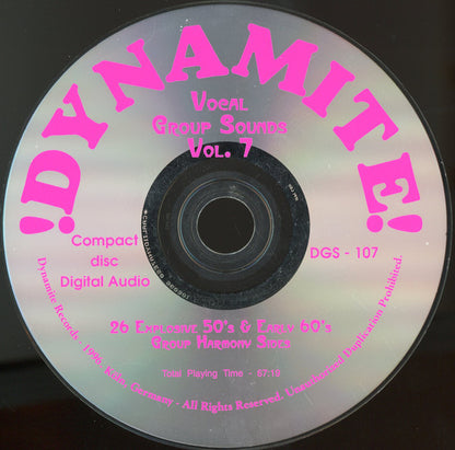 Various : Dynamite Vocal Group Sounds Vol. 7 : 26 Explosive Group Harmony Sides! (CD, Comp)