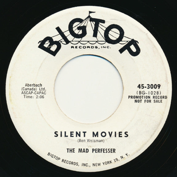 The Mad Perfesser : Silent Movies (7", Single, Promo)