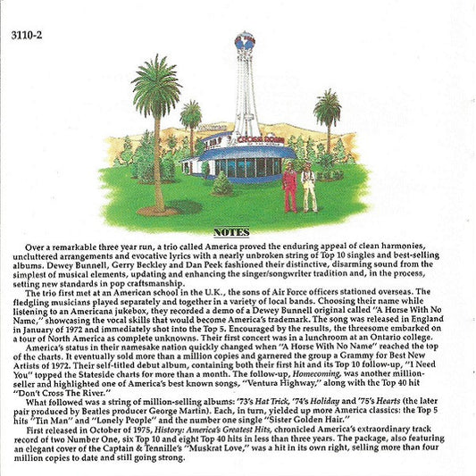 America (2) : History · America's Greatest Hits (CD, Comp, RE)