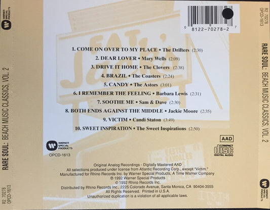 Various : Rare Soul: Beach Music Classics Vol. 2 (CD, Comp)
