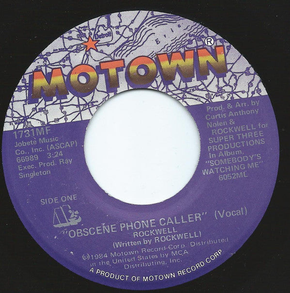 Rockwell : Obscene Phone Caller (7", Single)