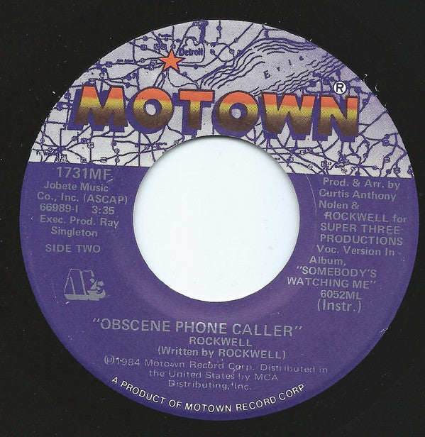 Rockwell : Obscene Phone Caller (7", Single)