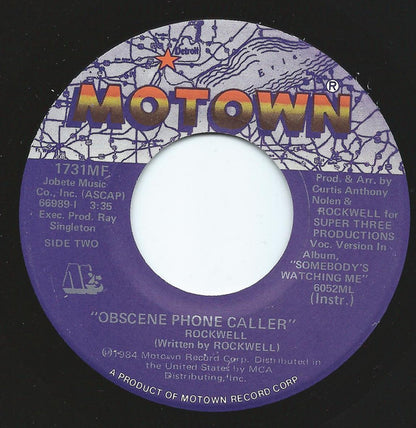 Rockwell : Obscene Phone Caller (7", Single)