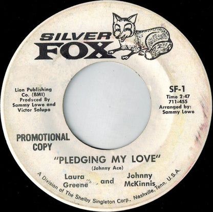 Laura Greene And Johnny McKinnis : Pledging My Love (7", Promo)