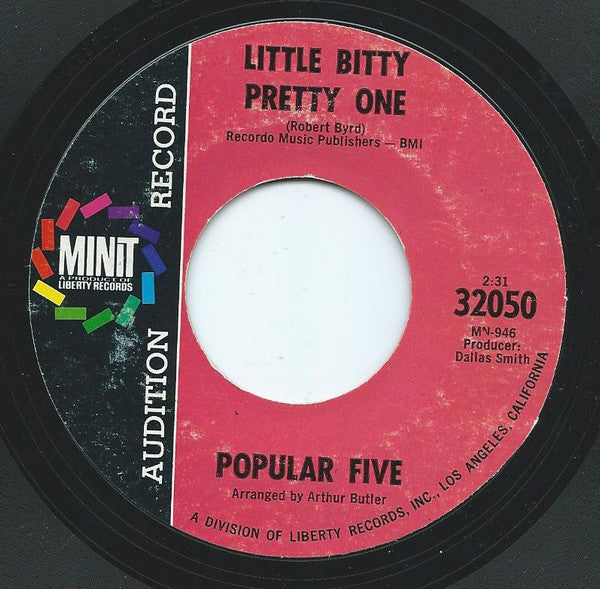 Popular Five : I'm A Love Maker / Little Bitty Pretty One (7", Single, Promo, Styrene)