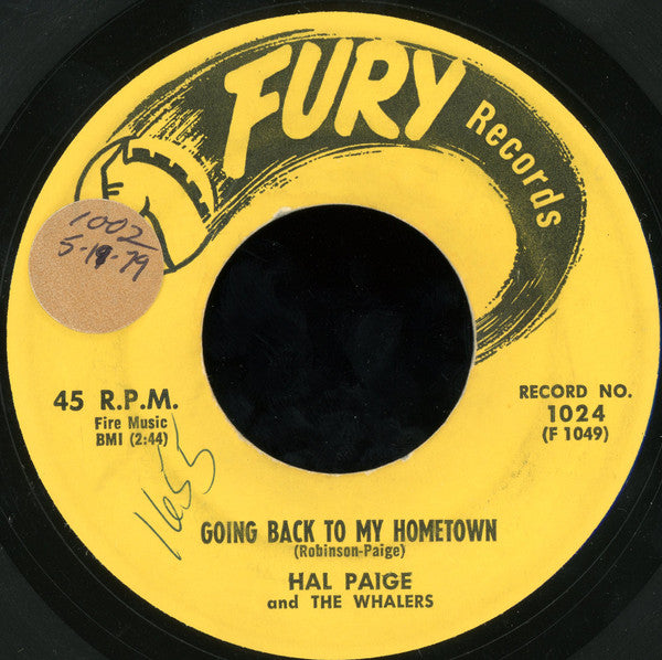 Hal Paige And The Whalers : Going Back To My Home Town (7")