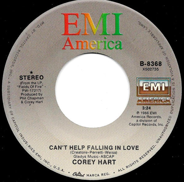 Corey Hart : Can't Help Falling In Love (7", Single, Spe)