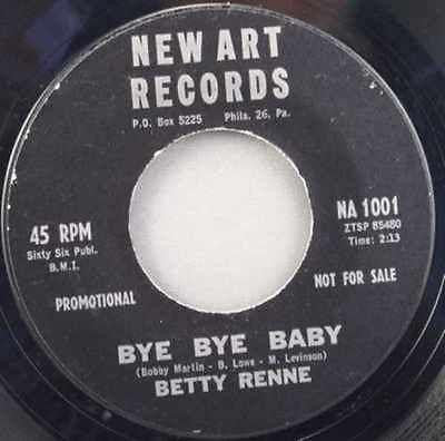 Betty Renne : Bye Bye Baby / Darling Bless You (7", Promo, Styrene)