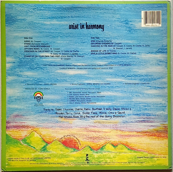 Third World : Arise In Harmony (LP, Album, Jac)