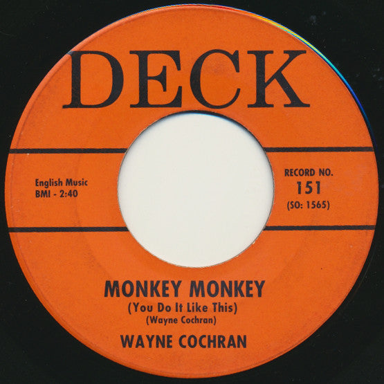 Wayne Cochran : Monkey Monkey (You Do It Like This) / Little Orphan Annie (7", Single)