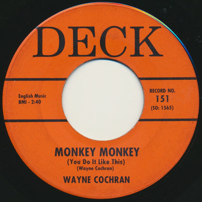 Wayne Cochran : Monkey Monkey (You Do It Like This) / Little Orphan Annie (7", Single)