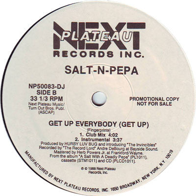 Salt 'N' Pepa : Get Up Everybody (Get Up) (12", Promo)