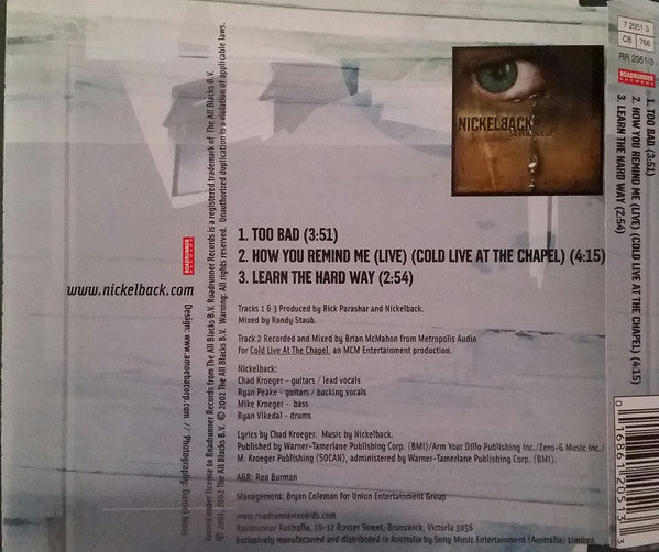 Nickelback : Too Bad (CD, Maxi)