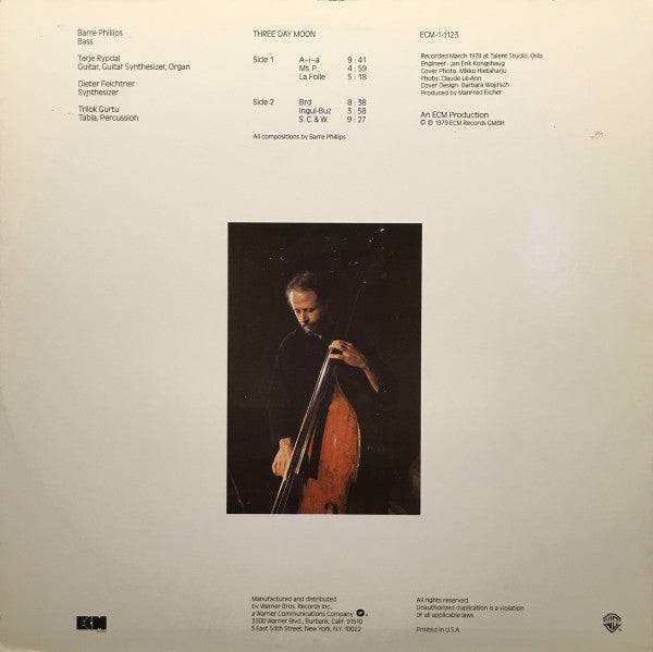 Barre Phillips : Three Day Moon (LP, Album)