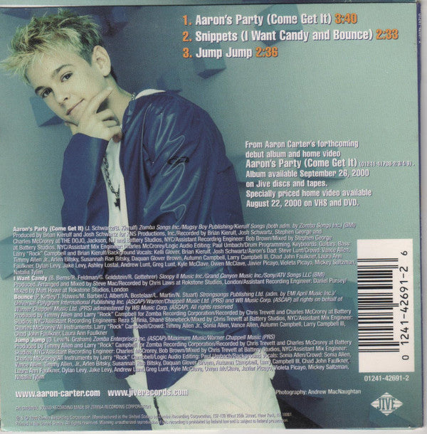 Aaron Carter : Aaron's Party (Come Get It) (CD, Single, Car)
