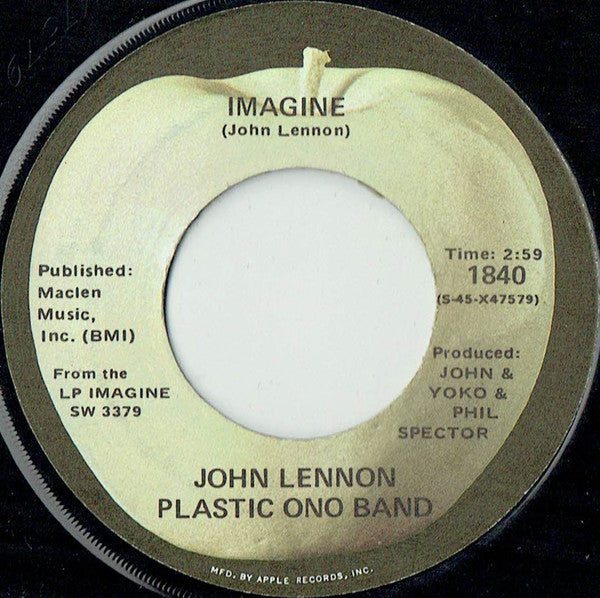 John Lennon, The Plastic Ono Band : Imagine (7", Single, Win)