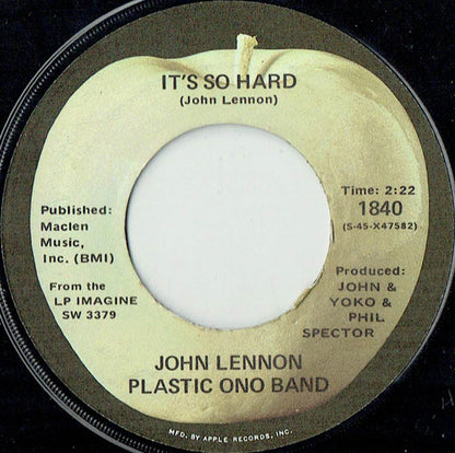 John Lennon, The Plastic Ono Band : Imagine (7", Single, Win)