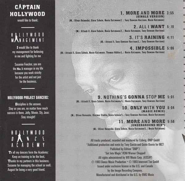 Captain Hollywood Project : Love Is Not Sex (CD, Album)
