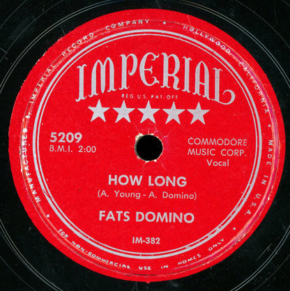 Fats Domino : How Long / Dreaming (10")
