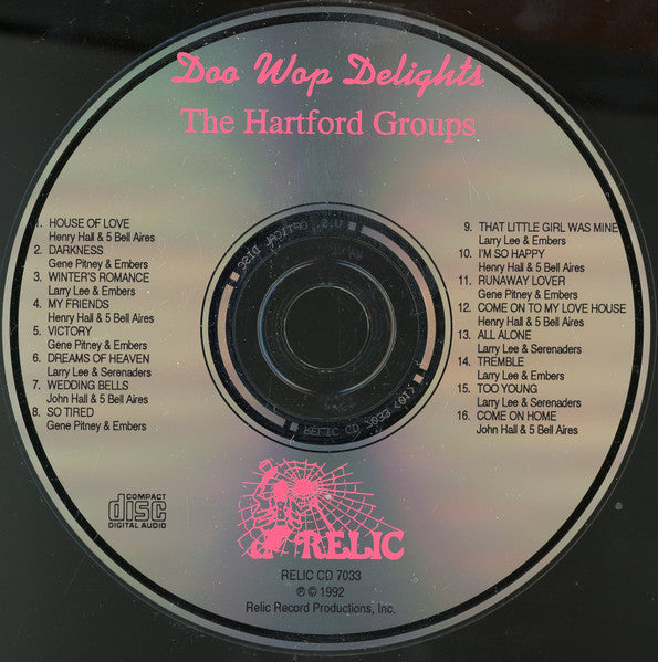 Various : Doo Wop Delights: The Hartford Groups (CD, Comp)