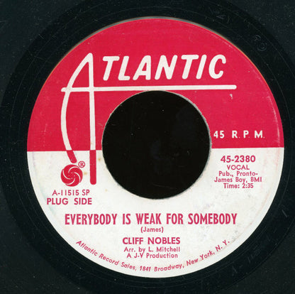 Cliff Nobles : Everybody Is Weak For Somebody (7", Promo, SP)