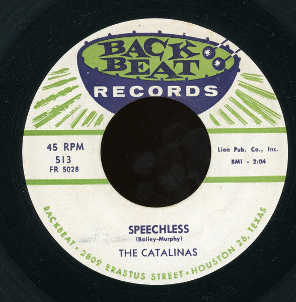 Vince Murphy And The Catalinas : Speechless / Flying Formation With You (7")