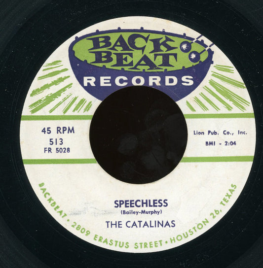 Vince Murphy And The Catalinas : Speechless / Flying Formation With You (7")