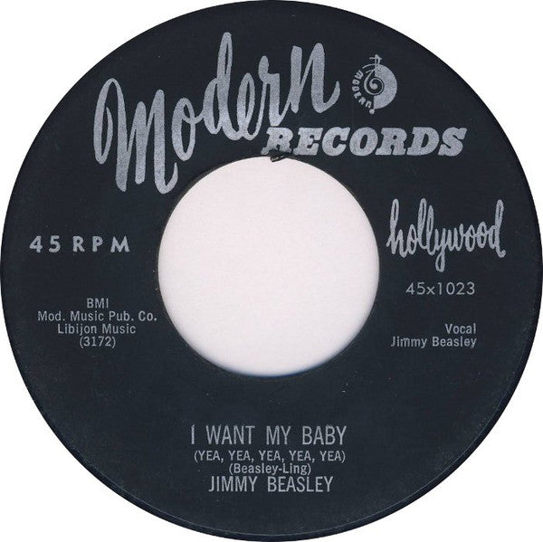 Jimmy Beasley : We Three / I Want My Baby (Yea, Yea, Yea, Yea, Yea) (7", Single)