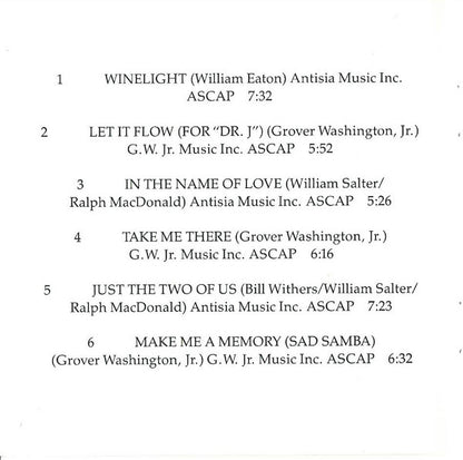 Grover Washington, Jr. : Winelight (CD, Album, RE)