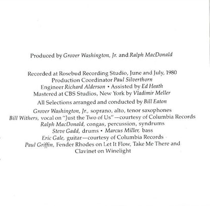 Grover Washington, Jr. : Winelight (CD, Album, RE)