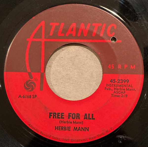 Herbie Mann : The Beat Goes On / Free For All (7")
