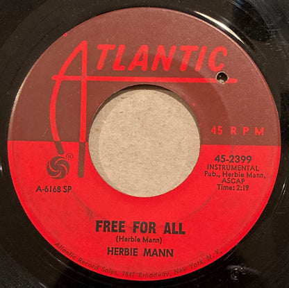 Herbie Mann : The Beat Goes On / Free For All (7")
