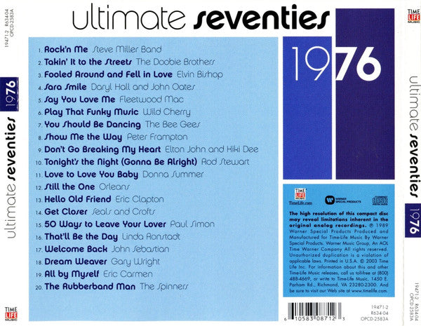 Various : Ultimate Seventies 1976 (CD, Comp)