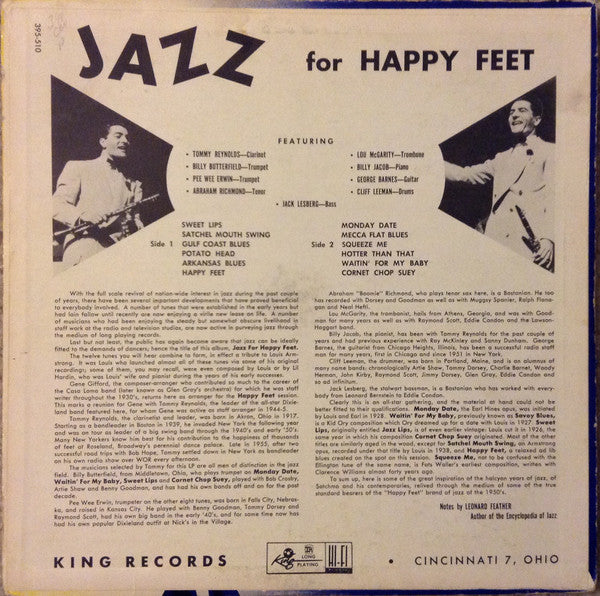 Tommy Reynolds (3) : Jazz For Happy Feet (LP, Album)