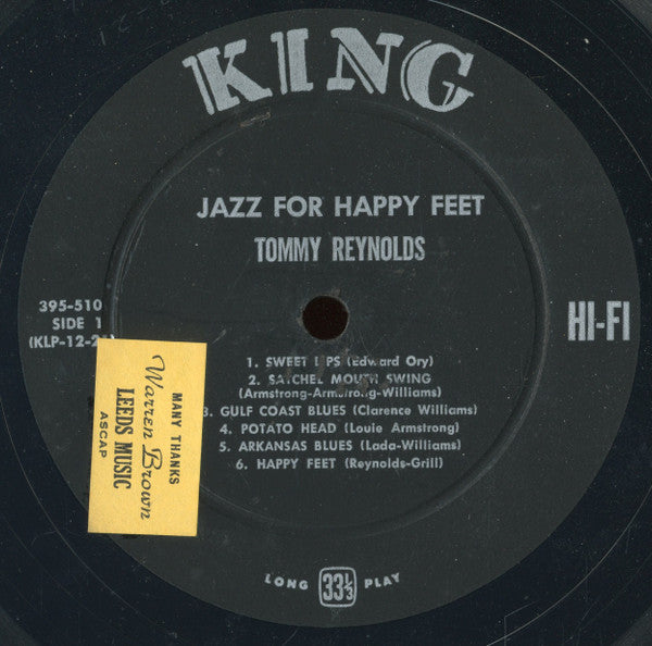 Tommy Reynolds (3) : Jazz For Happy Feet (LP, Album)