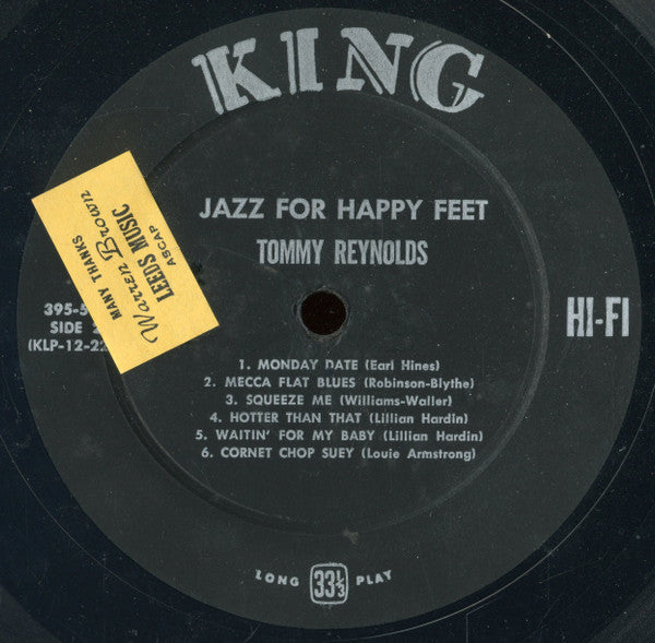 Tommy Reynolds (3) : Jazz For Happy Feet (LP, Album)