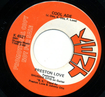Preston Love : Cool Ade / Shuggie's Blues (7", Single, Promo)