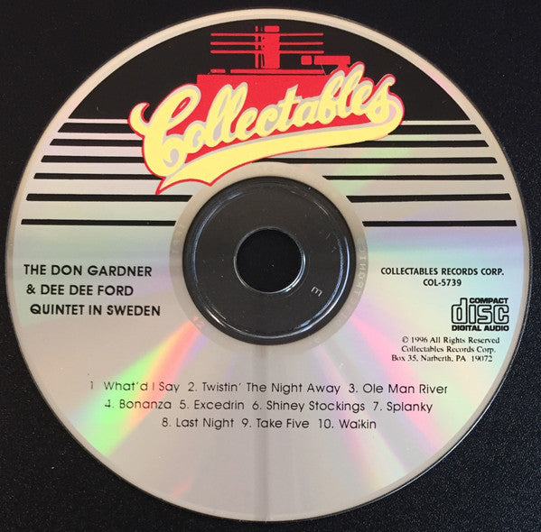 The Don Gardner & Dee Dee Ford Quintet : The Don Gardner & Dee Dee Ford Quintet In Sweden (CD, Album, RE)