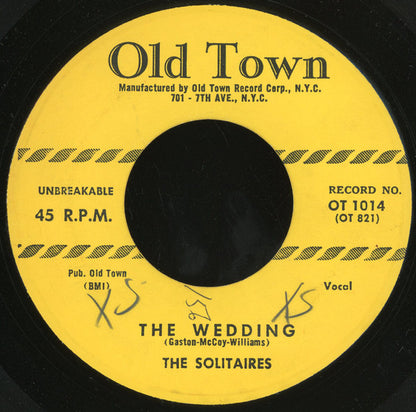 The Solitaires : Don't Fall In Love / The Wedding (7", Single)