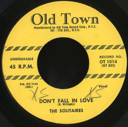 The Solitaires : Don't Fall In Love / The Wedding (7", Single)