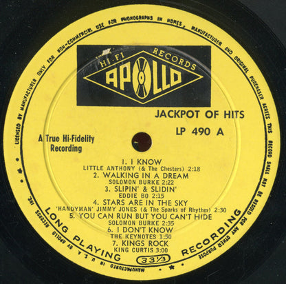 Various : Jackpot Of Hits (LP, Album, Comp)