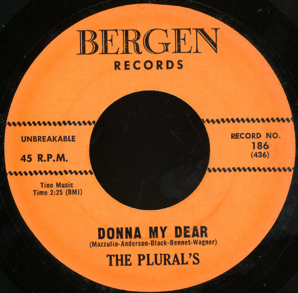 The Plurals (2) : Donna My Dear (7", Single, RE)