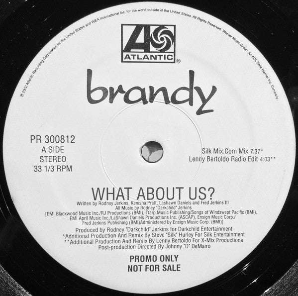 Brandy (2) : What About Us (2x12", Promo)
